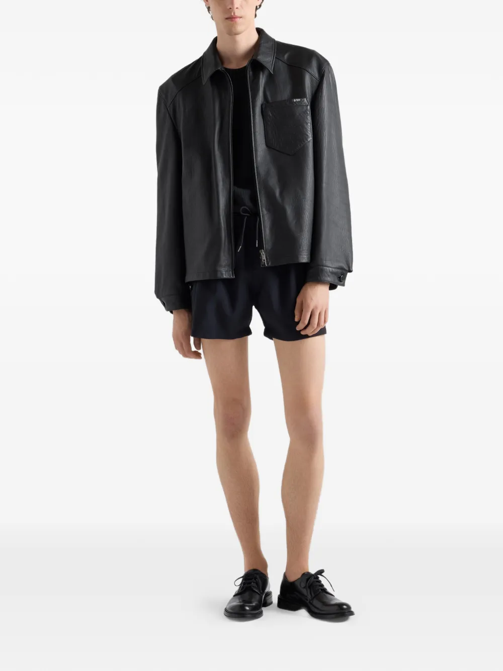 Prada Jack van nappa leer Zwart
