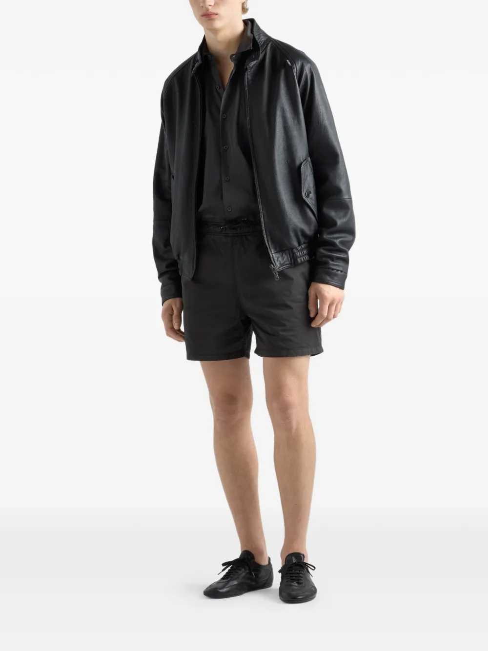 Prada Jack van nappa leer Zwart