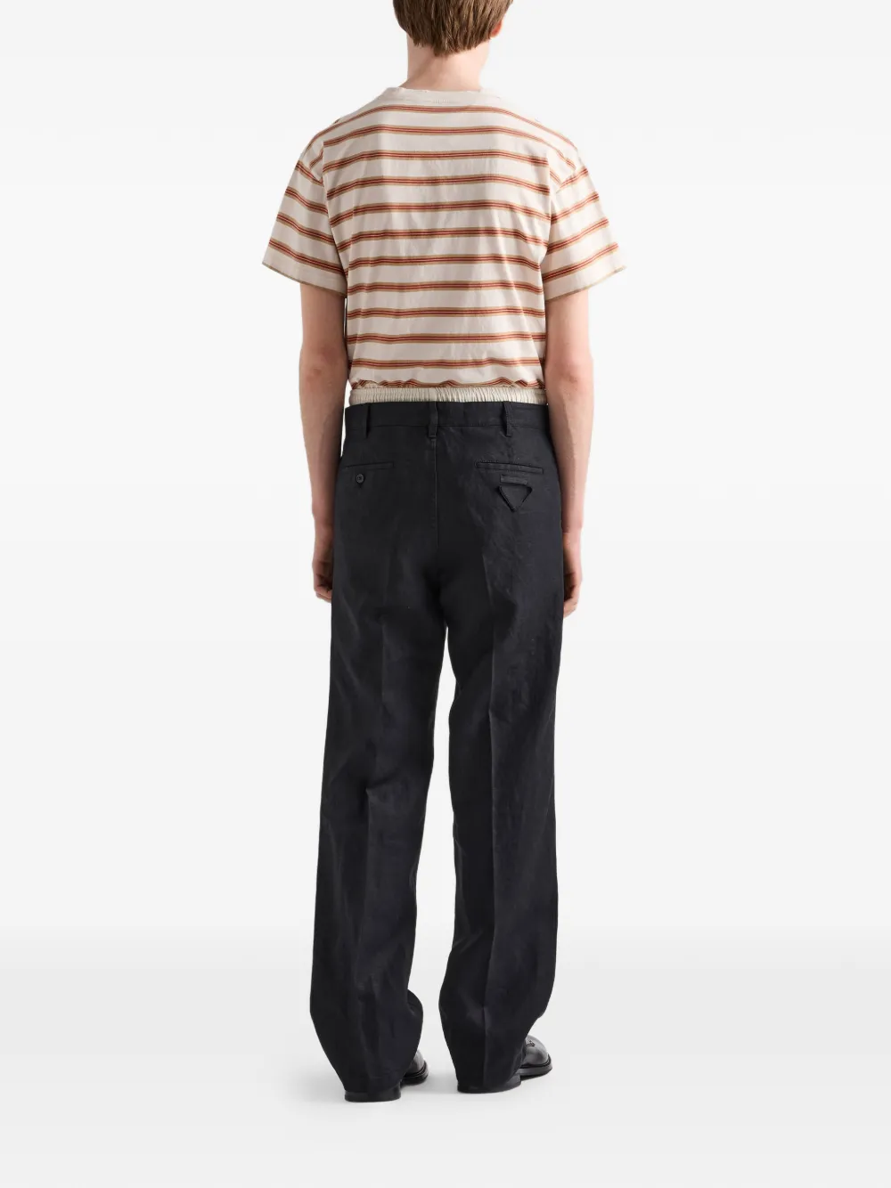 Prada Linnen broek Zwart