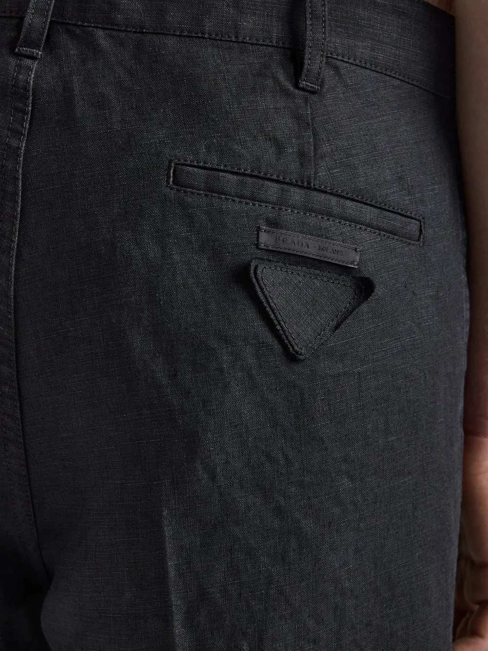 Prada Linnen broek Zwart