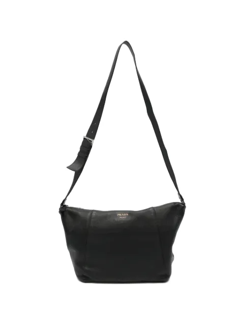 Prada Pre-Owned logo-detail leather shoulder bag