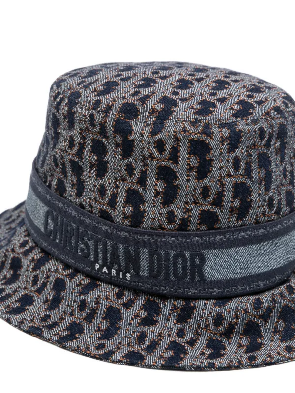 Christian Dior Pre-Owned オブリーク バケットハット | ブルー