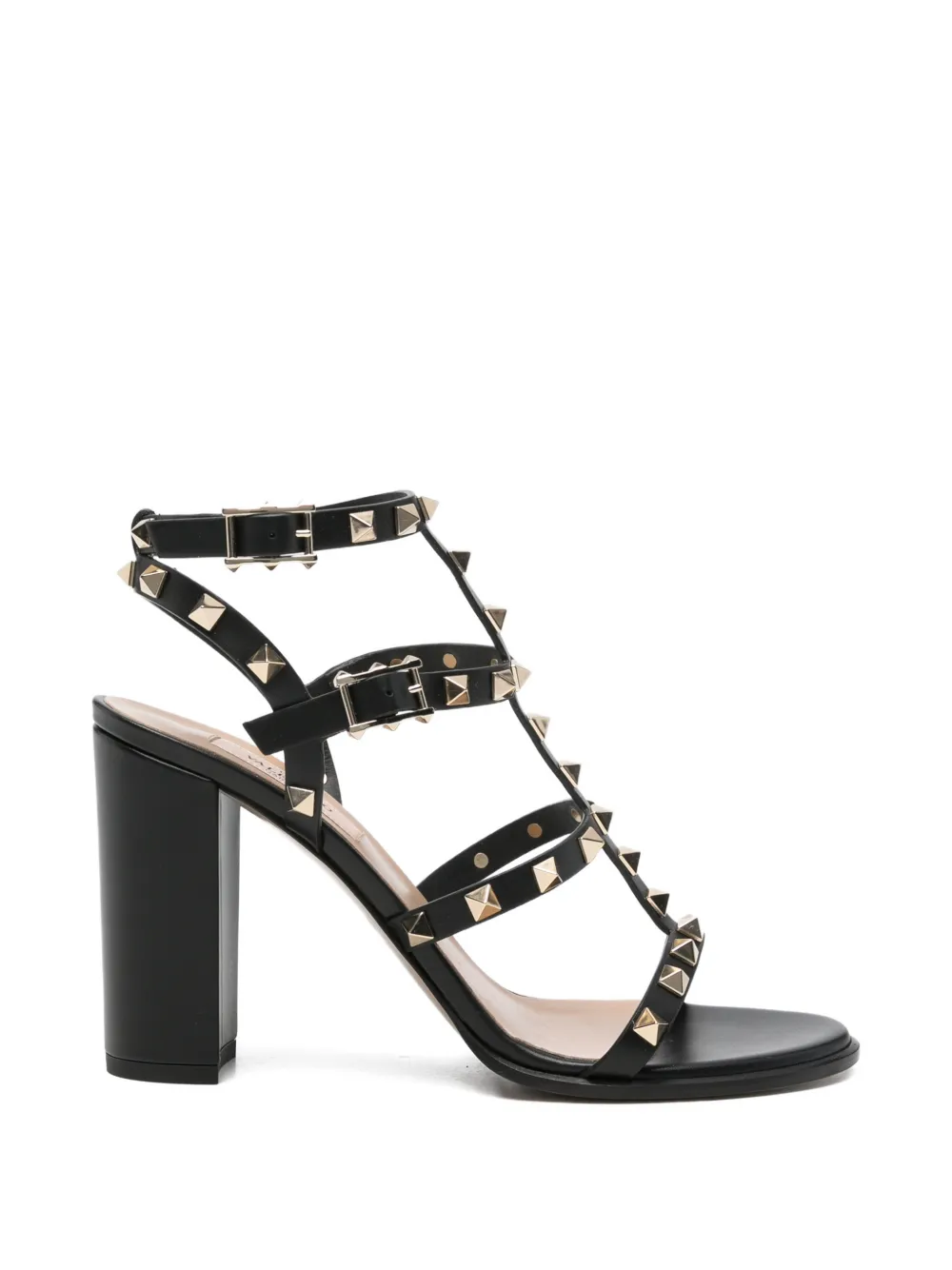 Valentino Garavani Pre-Owned Sandali Rockstud con suola piatta - Nero