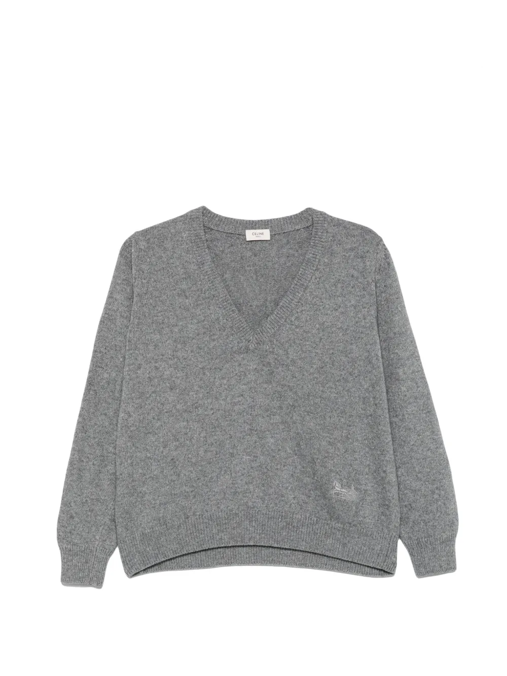 Celine Pre-Owned Maglione con scollo a V - Grigio