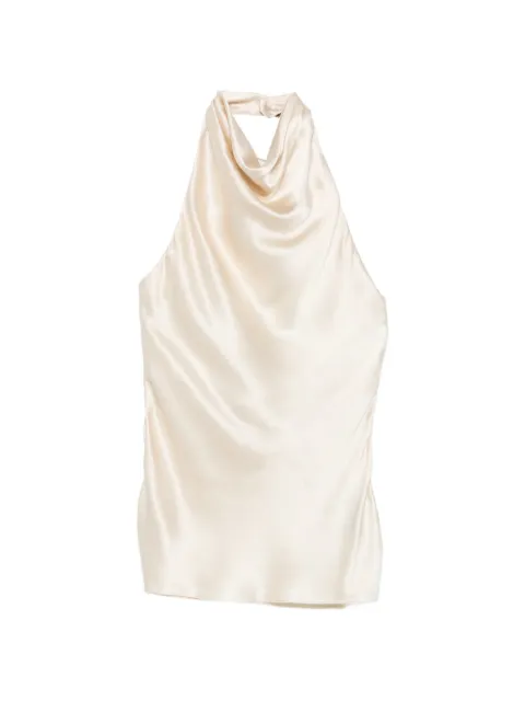 Balmain Pre-Owned cowl-neck open-back top