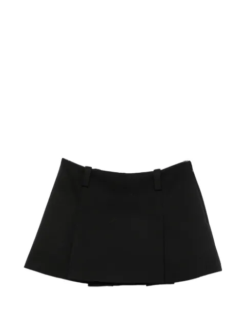 Miu Miu Pre-Owned logo-plaque pleated mini skirt