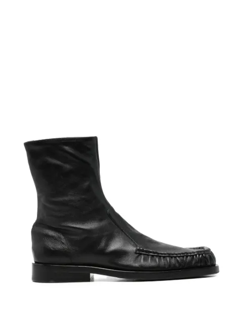 Jil Sander Pre-Owned side-zip leather ankle boots