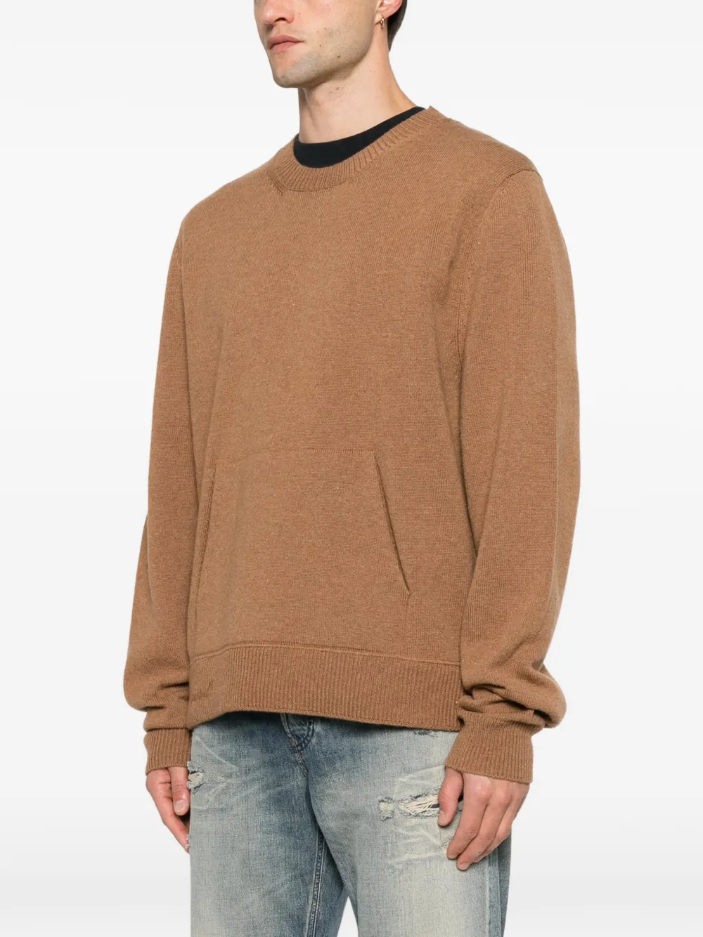 DSQUARED2 crew-neck pouch-pocket sweater Bruin
