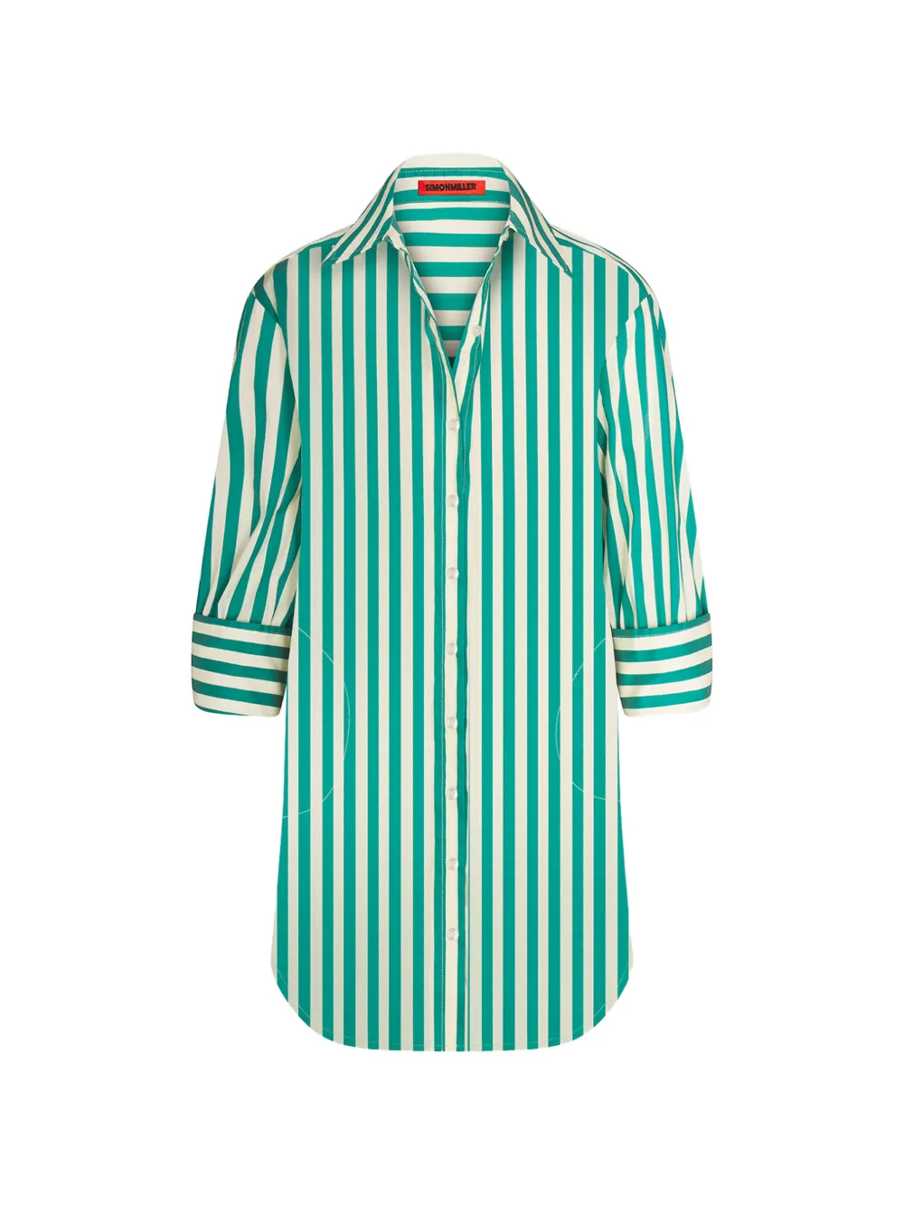 Simon Miller Kena striped mini shirt dress - Verde