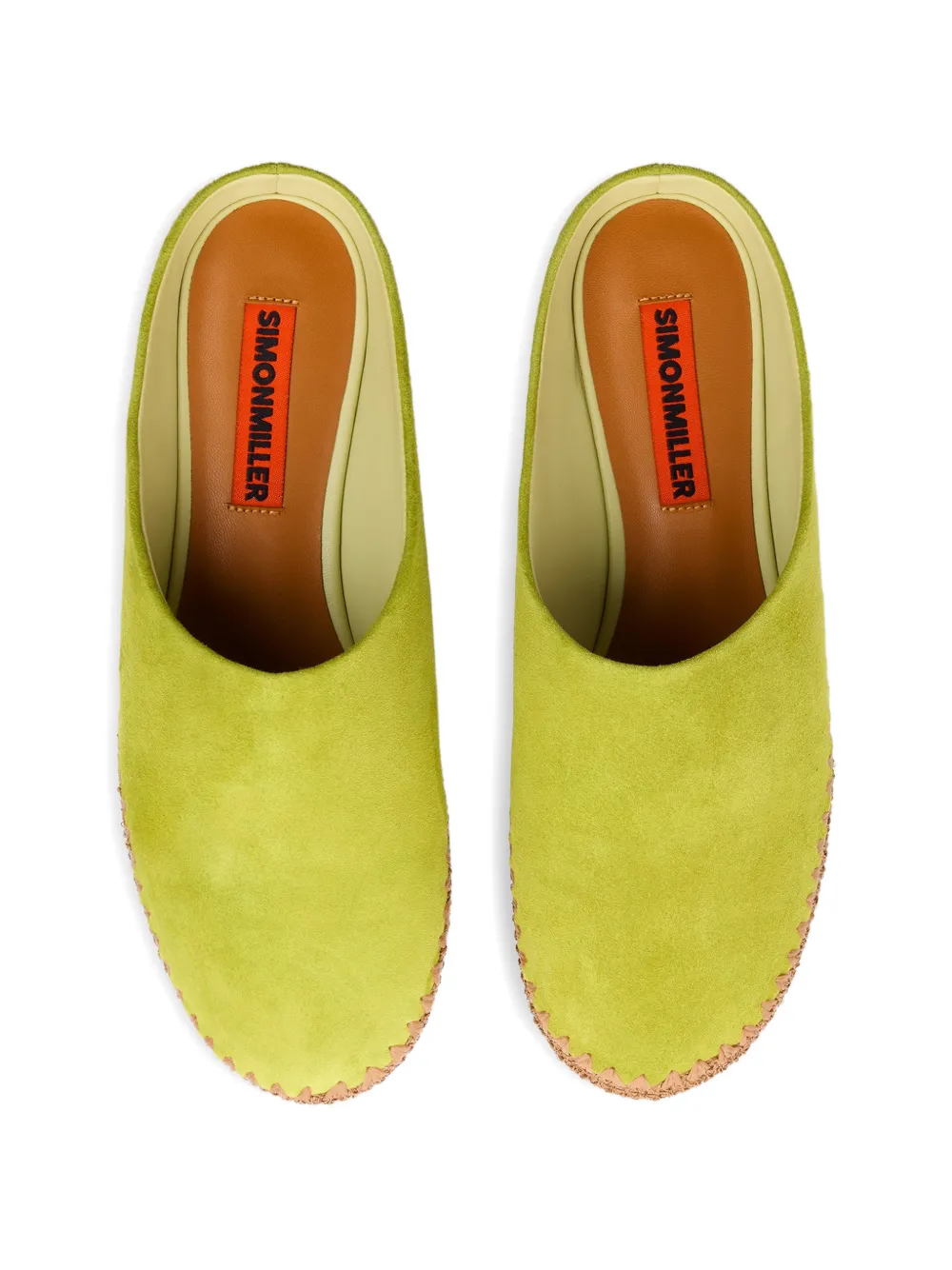 Simon Miller Riad whipstitch-trim mules Groen