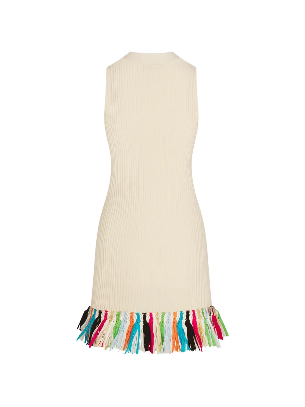 Simon Miller Maven gebreide mini-jurk met franje Beige