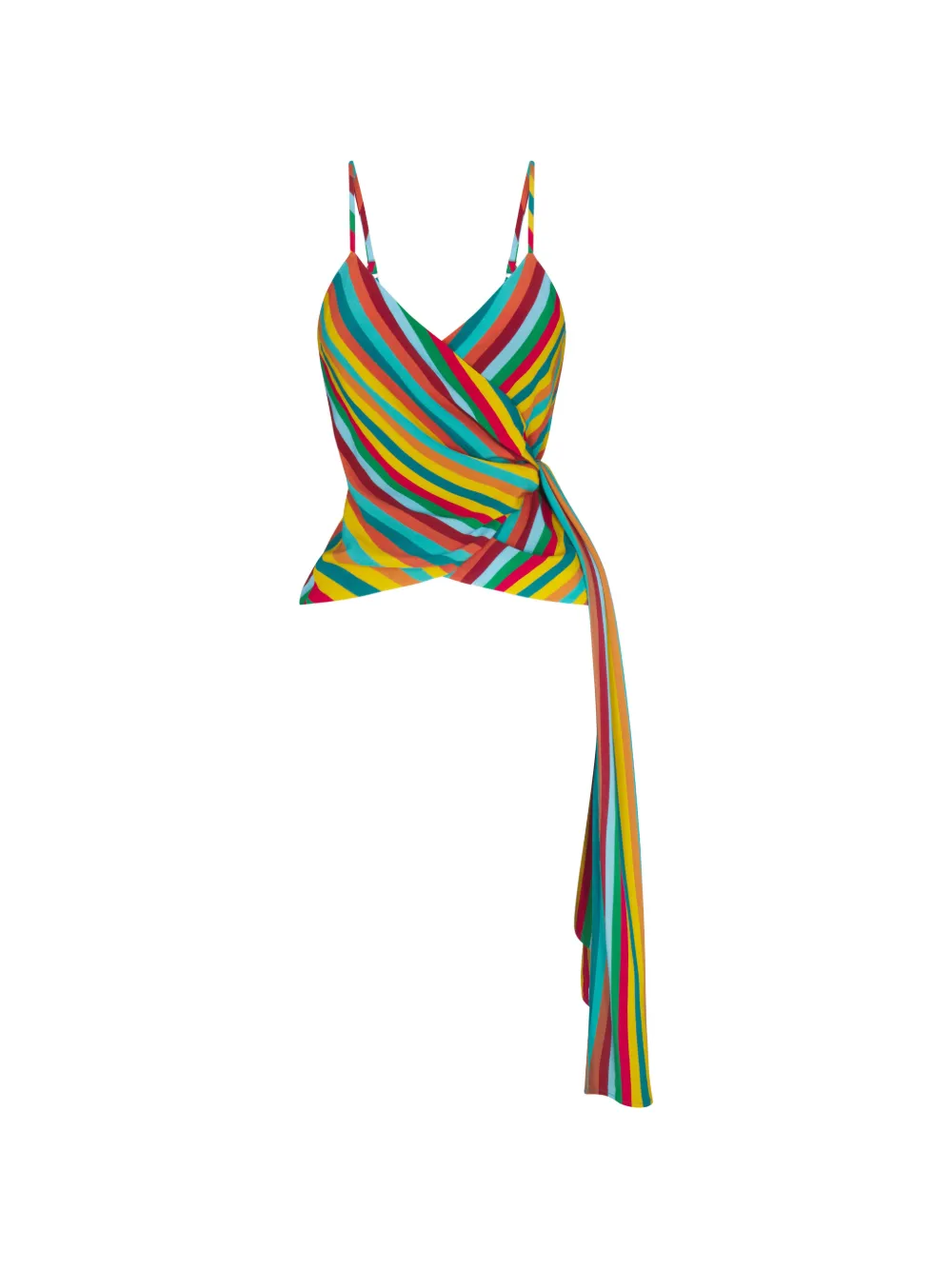 Simon Miller Marlowe striped wrap tank top - Rosso