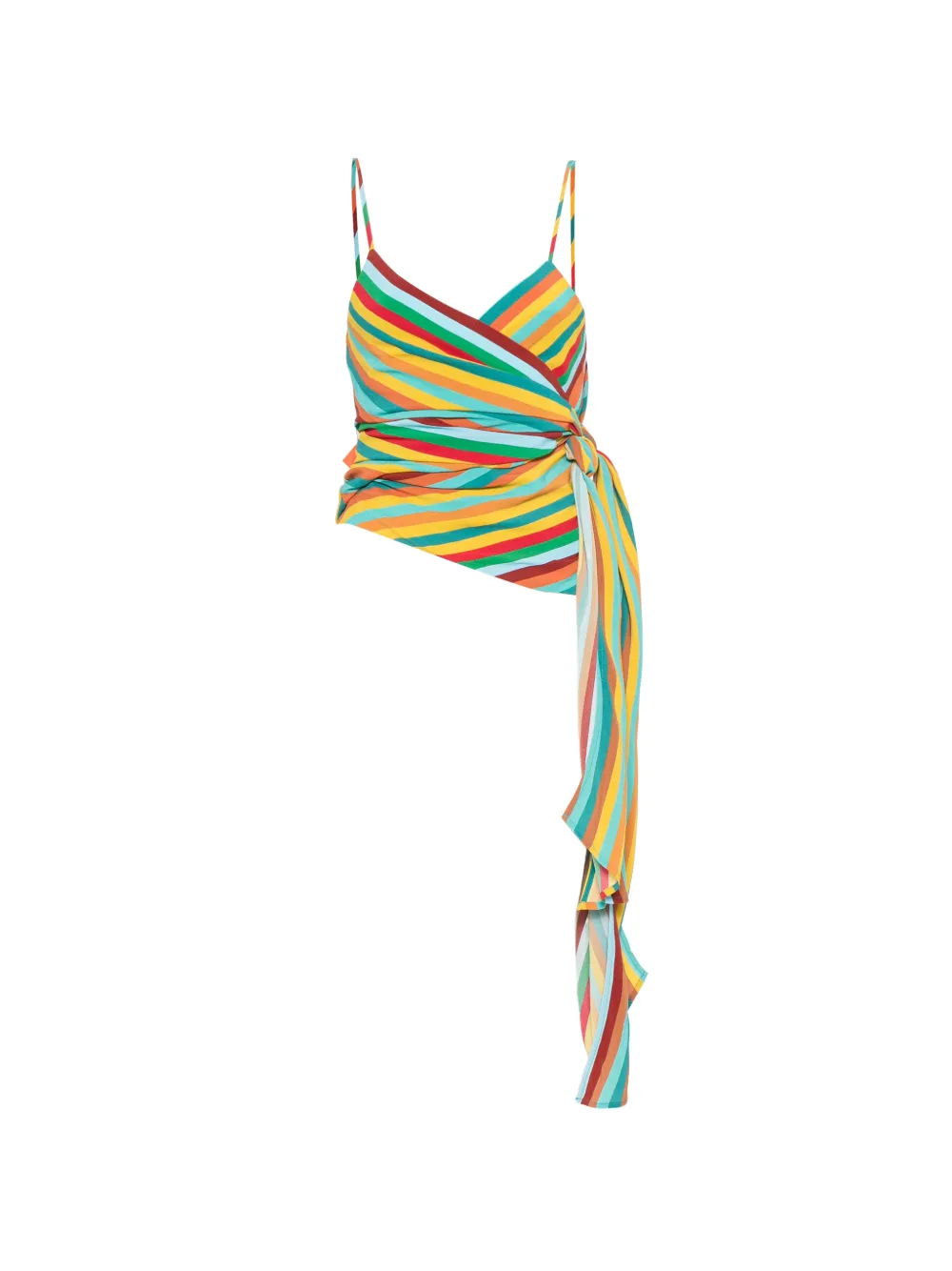 Simon Miller Marlowe striped wrap tank top - Rosso