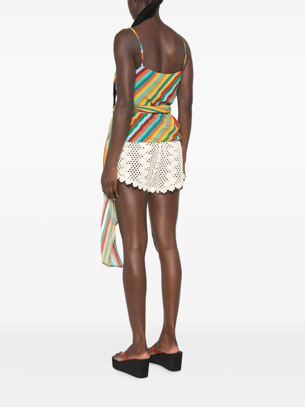 Simon Miller Marlowe crepe tanktop met strik Blauw