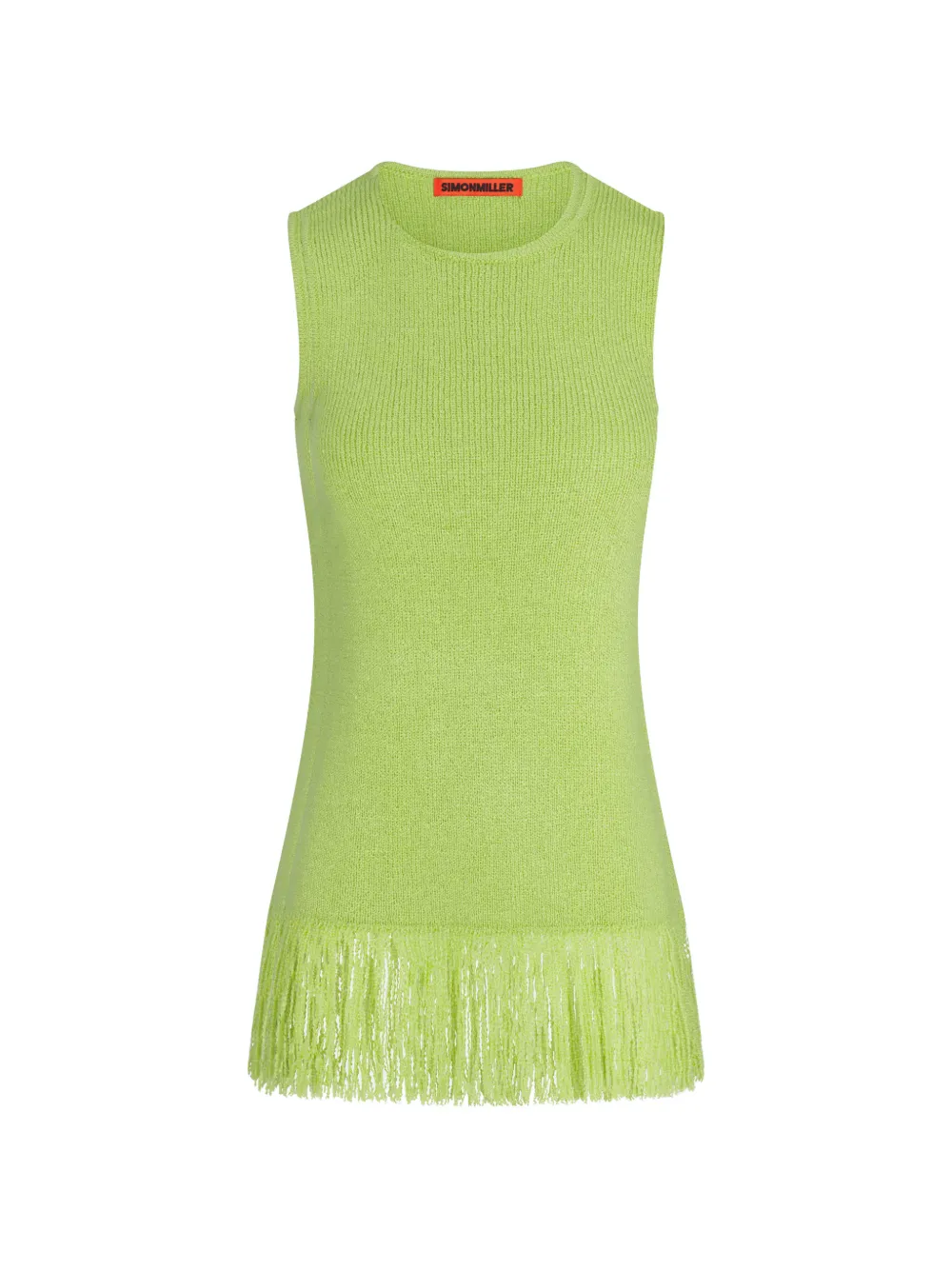 Simon Miller Top smanicato Lisel con frange - Verde