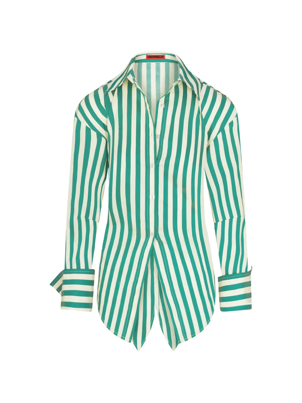 Simon Miller Loch striped poplin shirt - Verde