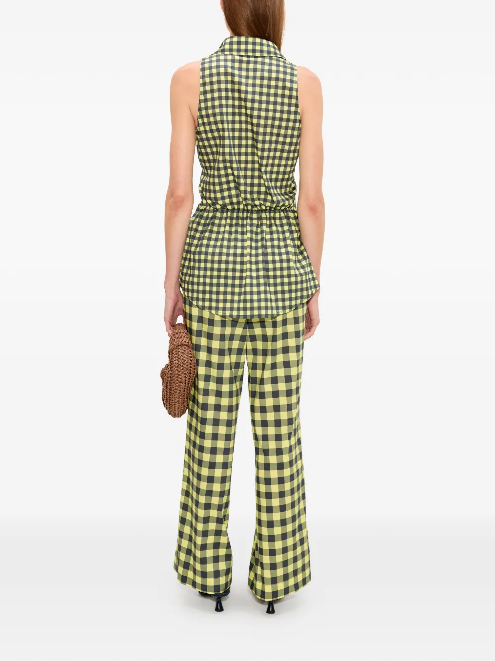 Simon Miller Inna mouwloze blouse met gingham ruit Geel