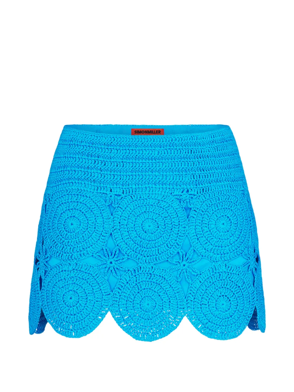 Simon Miller Beep Beep crochet-knit mini skirt - Blau
