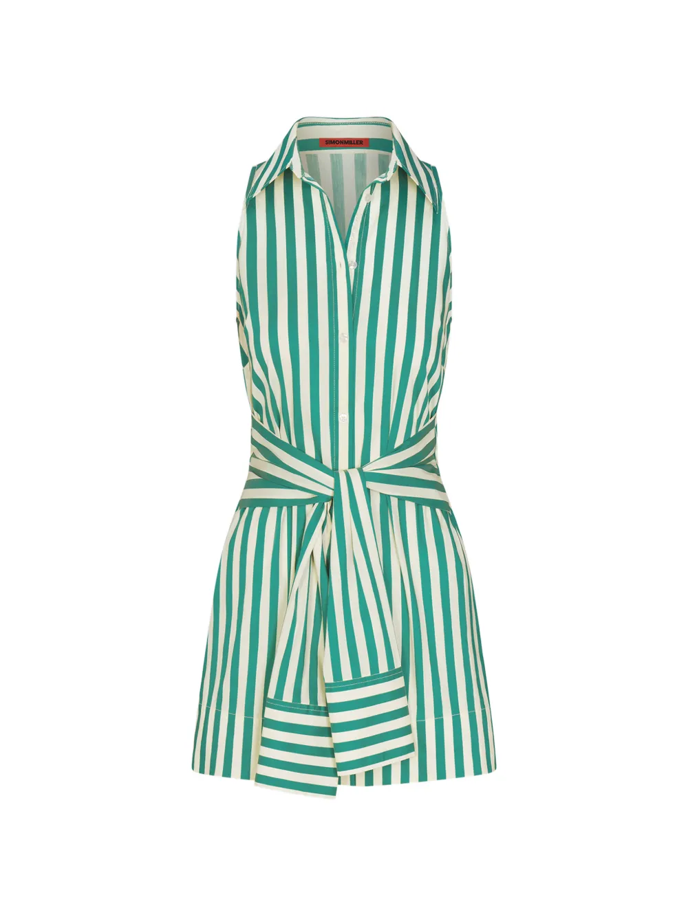 Simon Miller Inna striped sleeveless mini dress - Verde