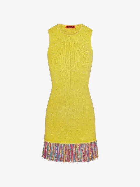 Simon Miller Etta fringe-trim knitted mini dress