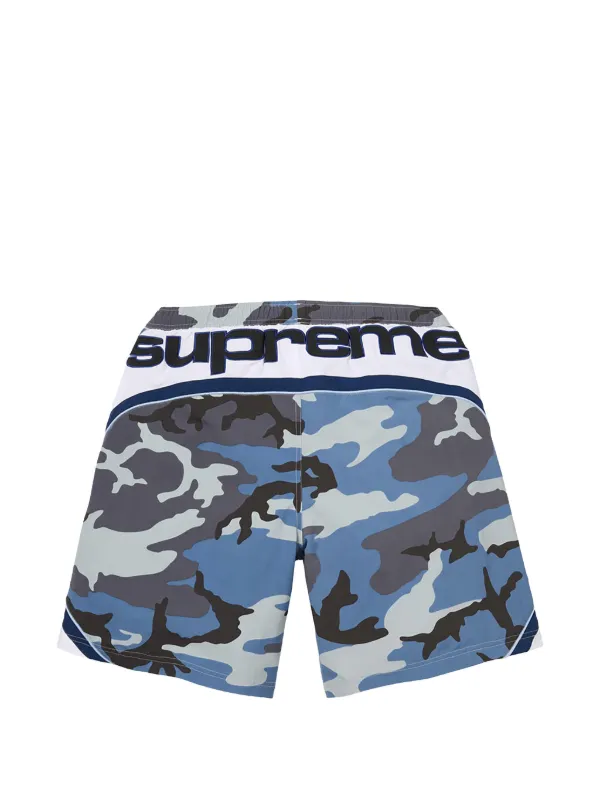 Supreme camouflage-print Paneled Shorts | Blue | FARFETCH