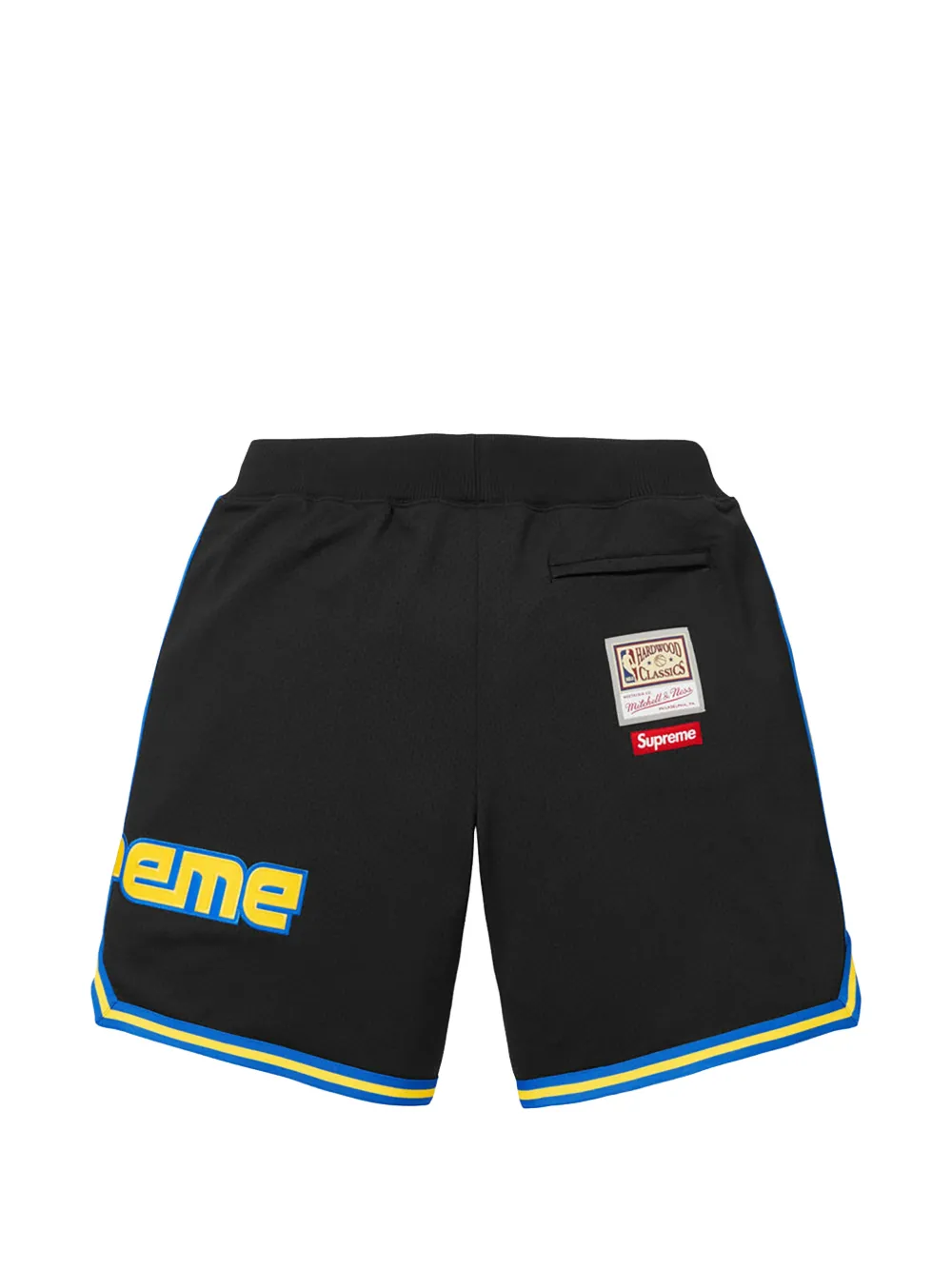 Supreme x Mitchell & Ness shorts met logoprint Zwart