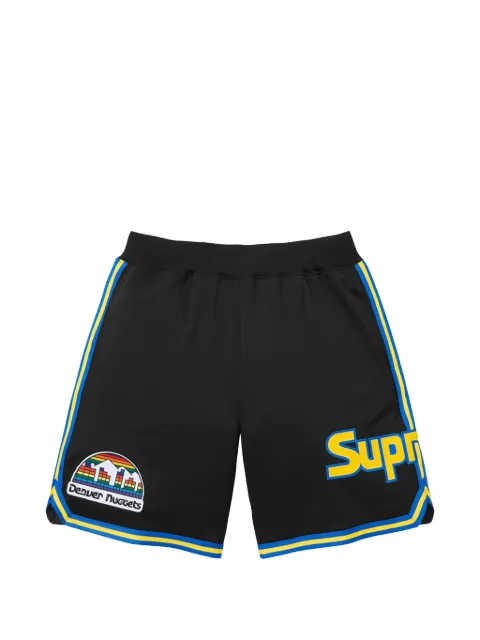 Supreme x Mitchell & Ness logo-print shorts