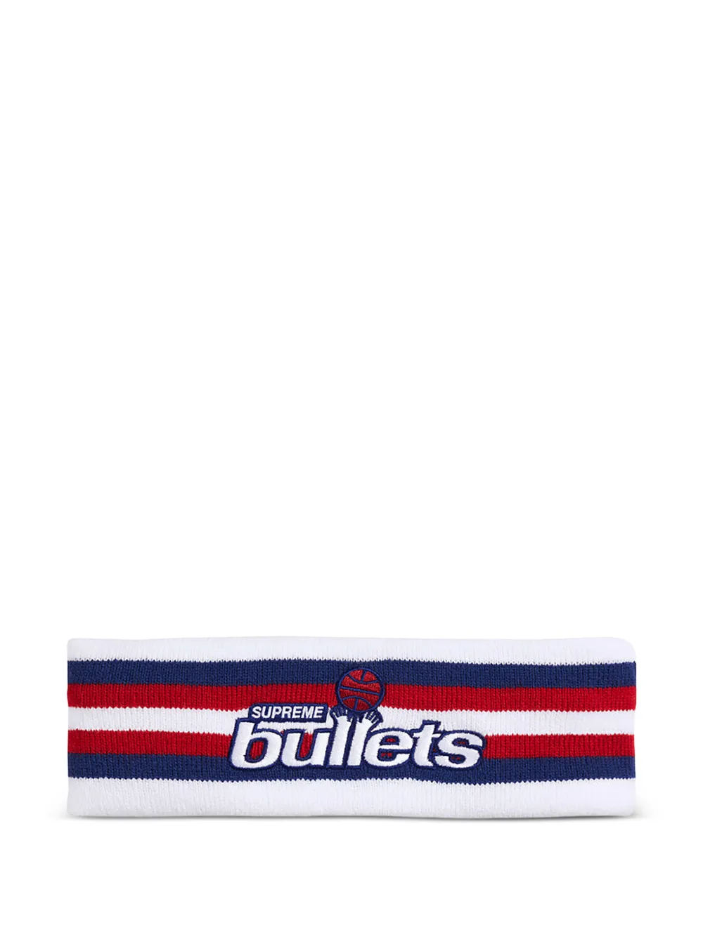Supreme x Mitchell & Ness embroidered-logo striped headband