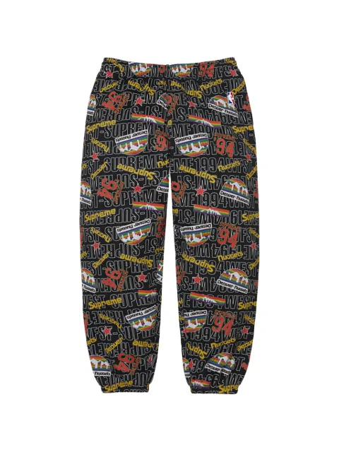 Supreme x Mitchell & Ness NBA logo-print track pants