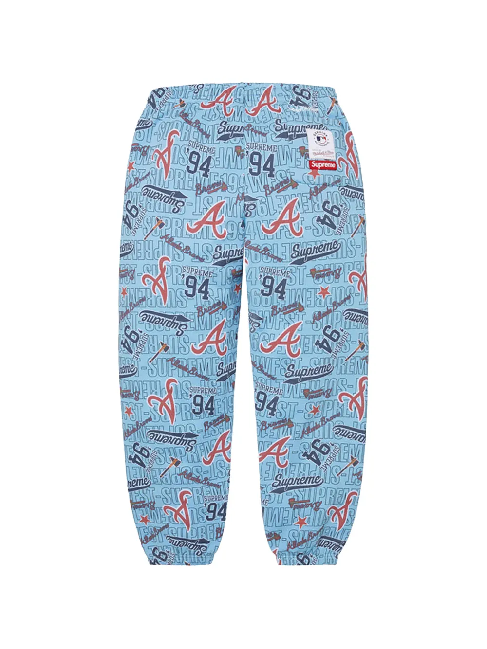 Supreme x Mitchell & Ness trainingsbroek met logoprint Blauw