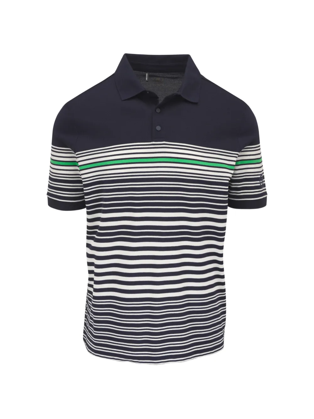 BOGNER Jannes striped short-sleeve polo shirt - Blu