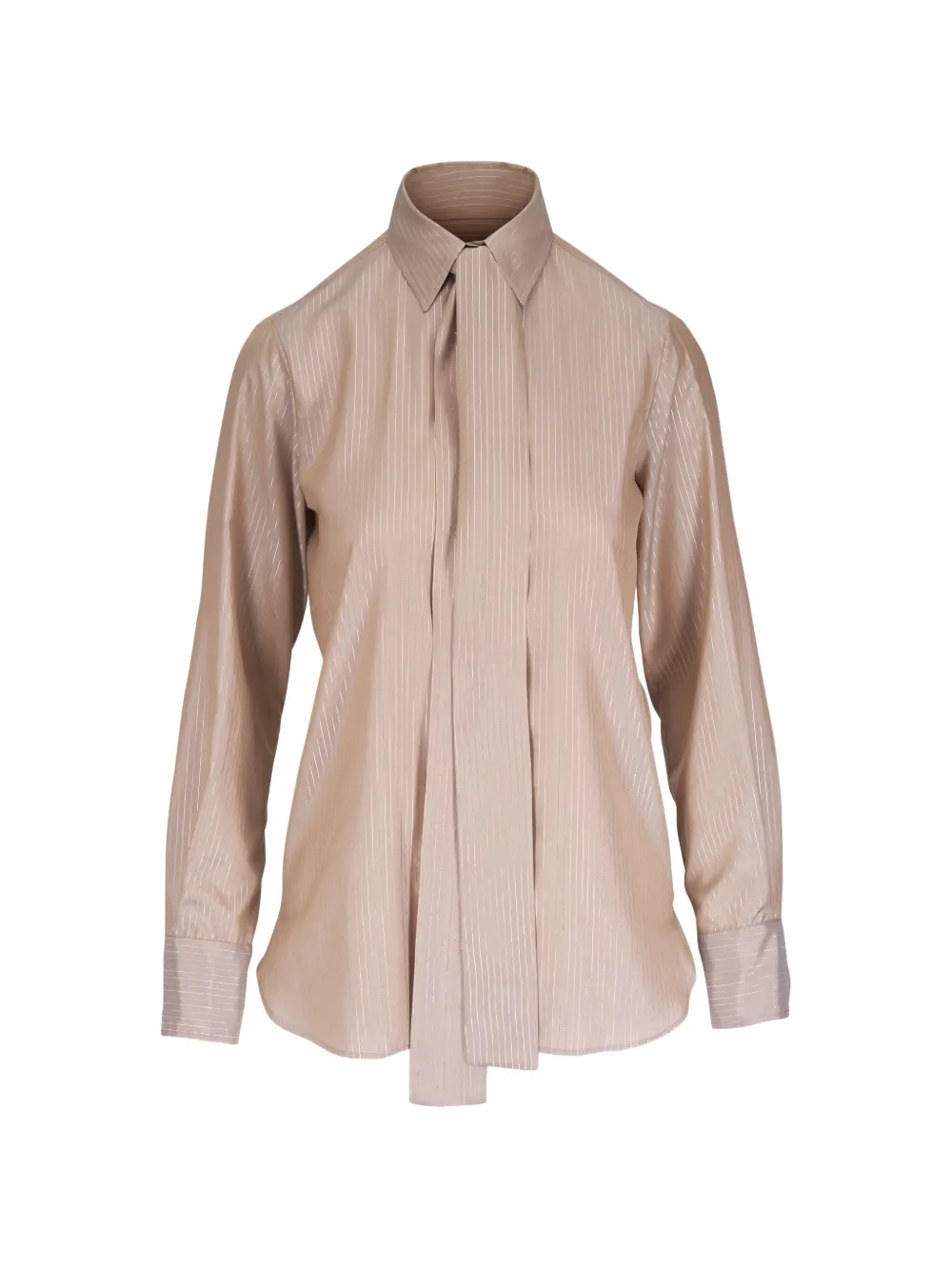 Kiton pinstripe-pattern blouse - Toni neutri