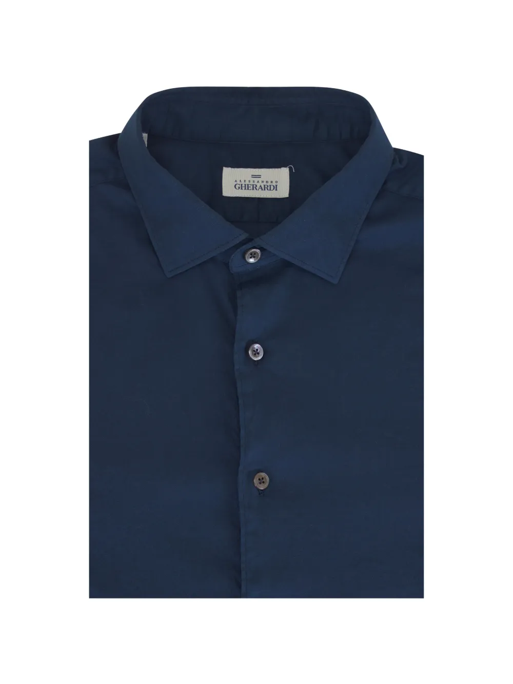 Alessandro Gherardi classic-collar curved-hem shirt - Blu
