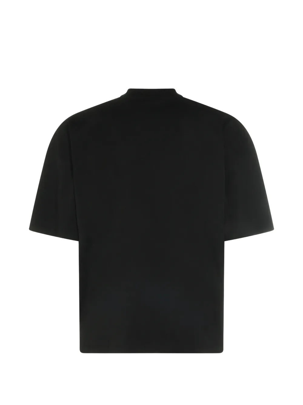 Jil Sander T-shirt met gedrapeerde hals Zwart