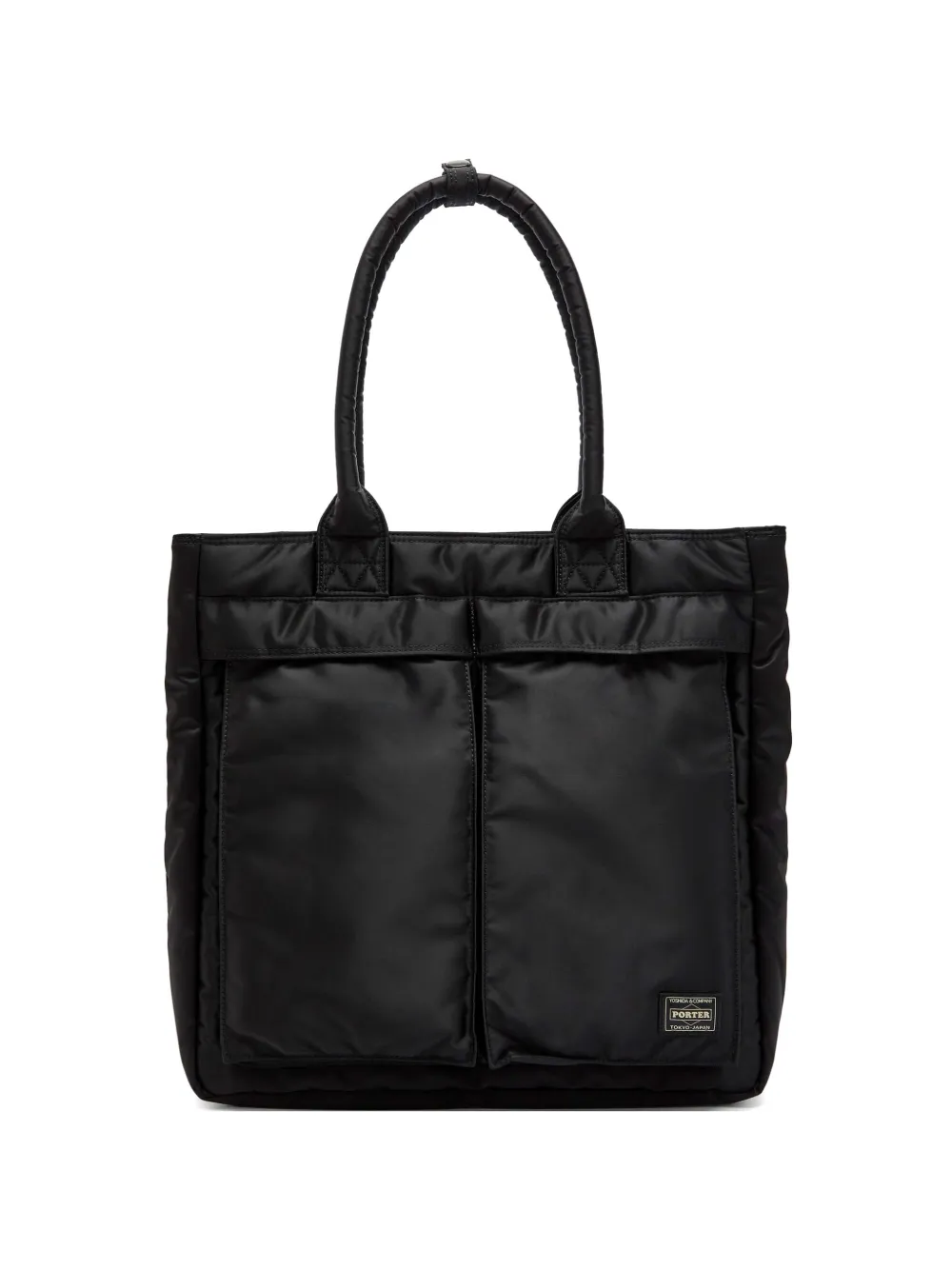 Porter Tanker logo-patch tote bag - Nero