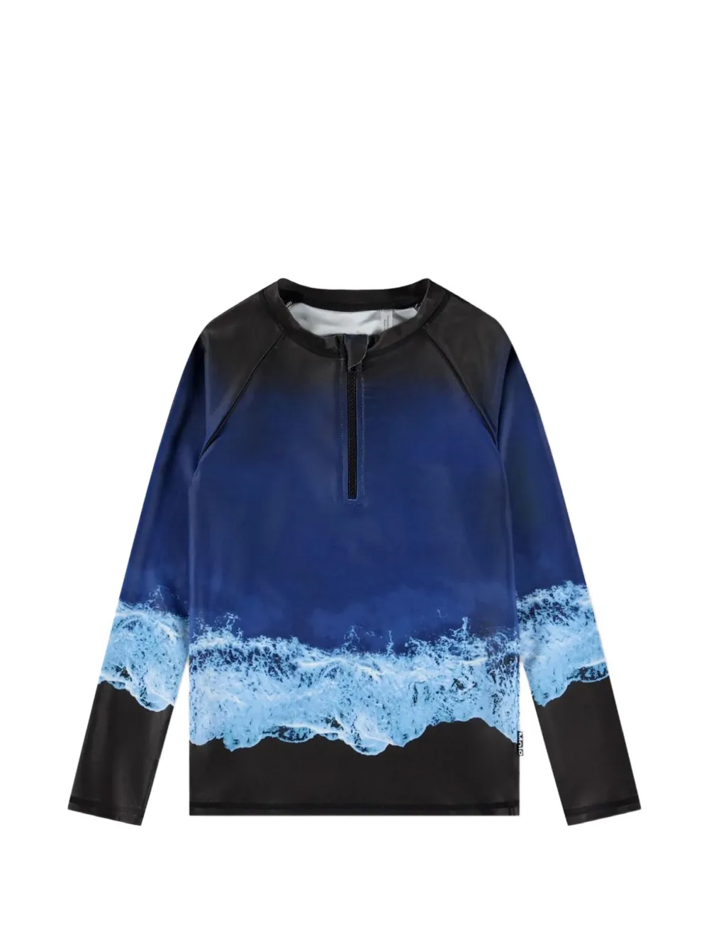Molo wave-print swim shirt - Blue