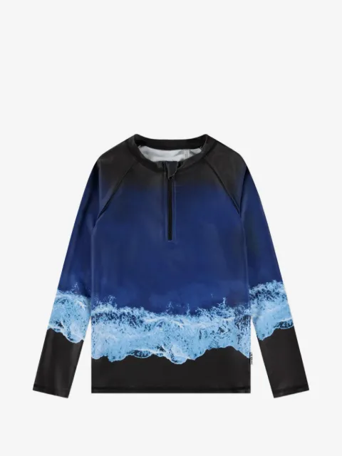 Molo wave-print swim shirt