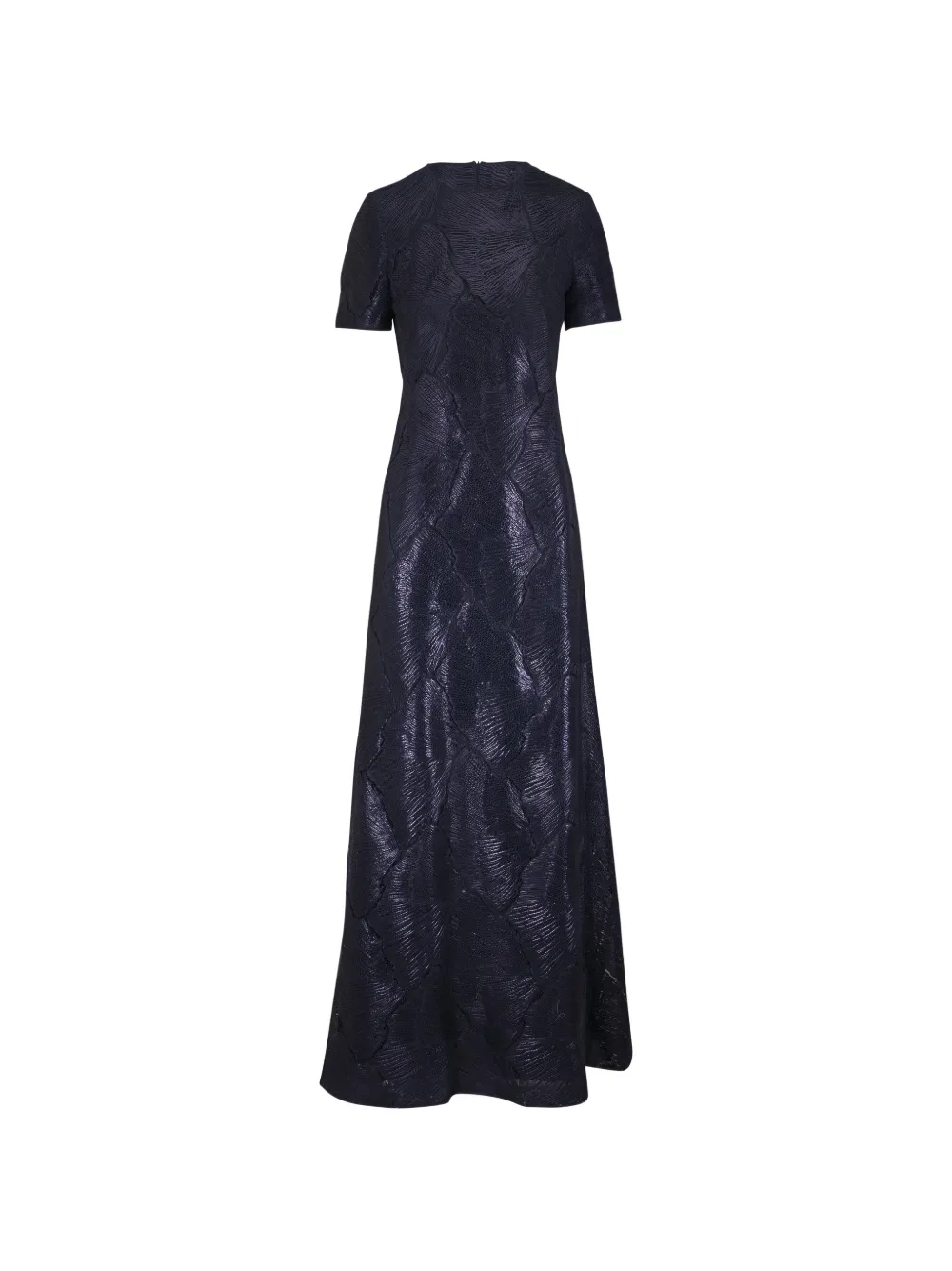 Akris lace-textured A-line gown - Blu