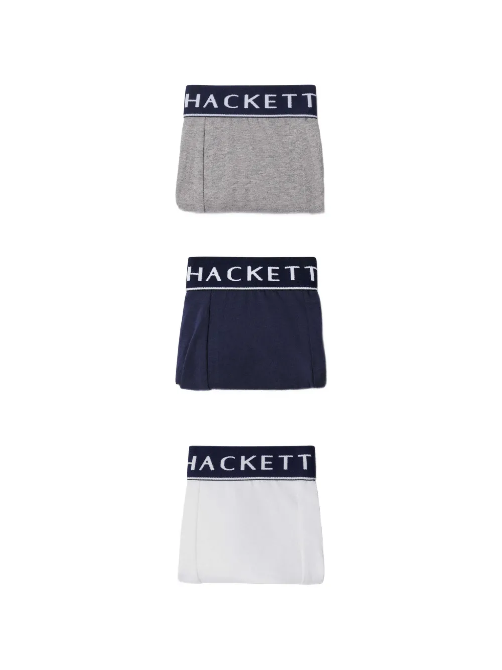 Hackett London Drie boxershorts met logoband Blauw