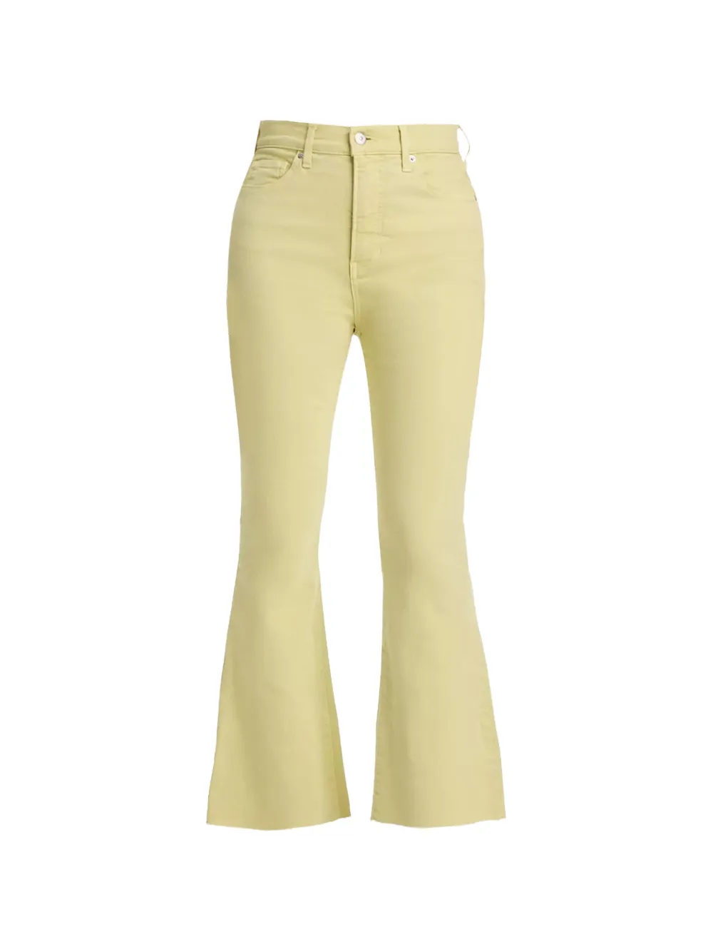 Veronica Beard Carson Zip-up Flared Jeans In Yellow