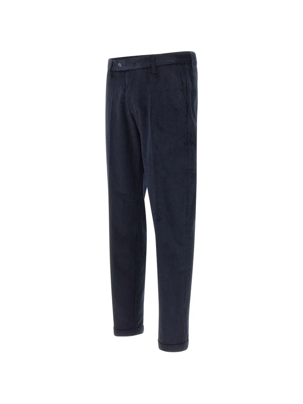 Re-Hash Ribfluwelen plooibroek Blauw