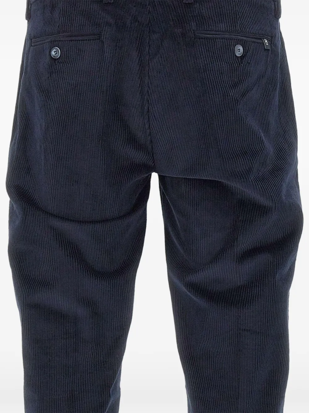 Re-Hash Ribfluwelen plooibroek Blauw