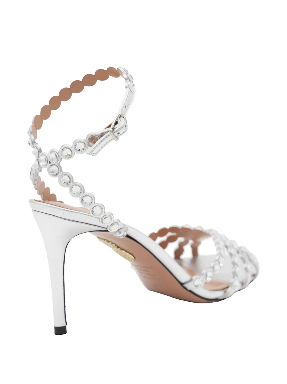 Aquazzura crystal-embellished Tequila sandals Zilver