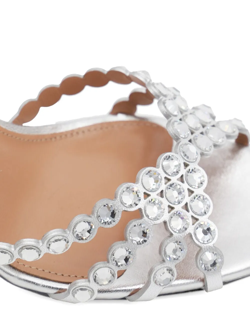 Aquazzura crystal-embellished Tequila sandals Zilver