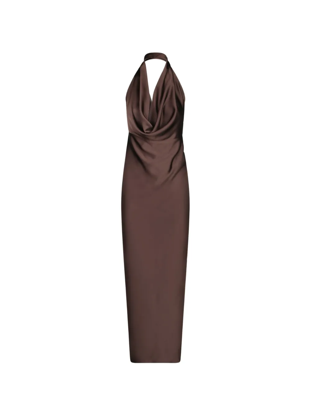 Blanca Vita cowl-neck halter-neck midi dress - Braun
