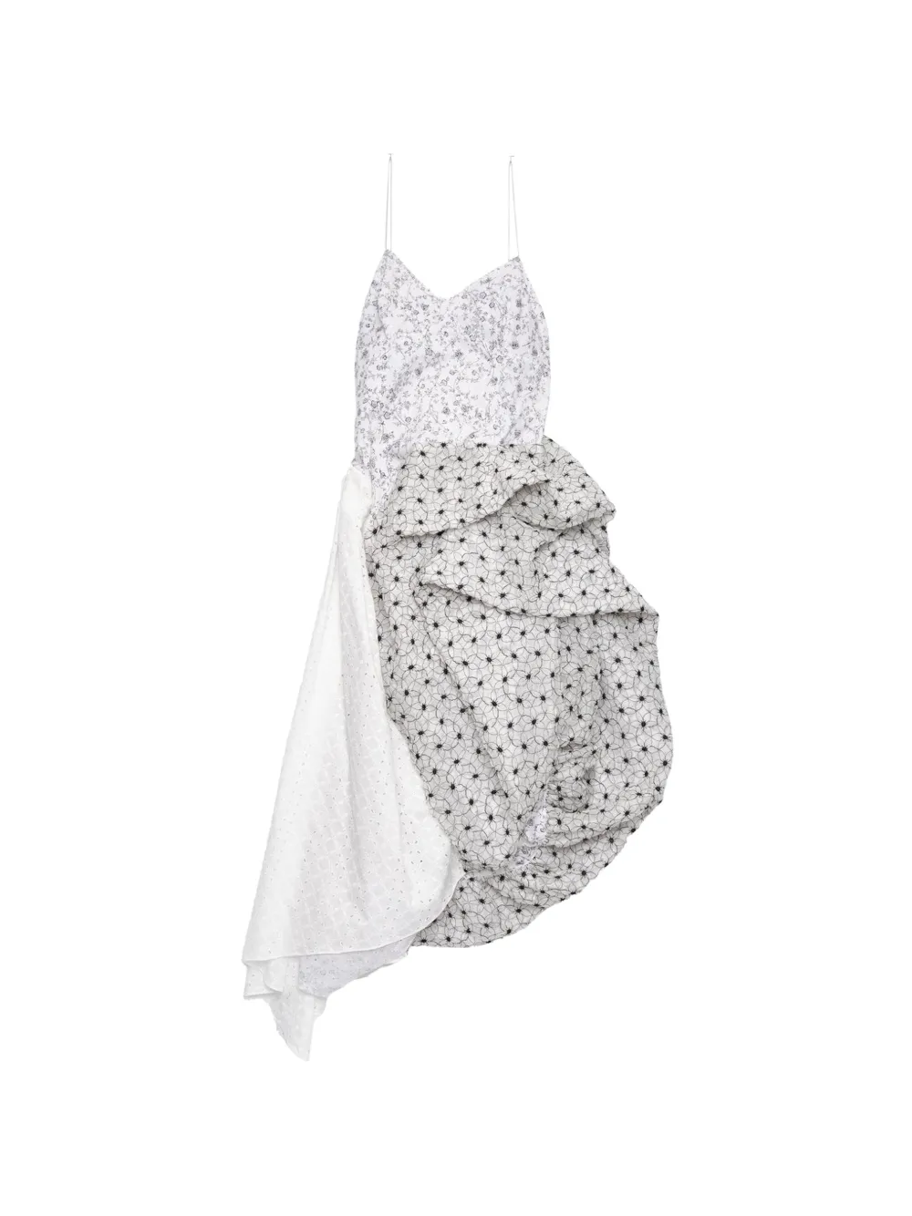 PAULINE DUJANCOURT Arkadina Hybrid floral-print asymmetric dress