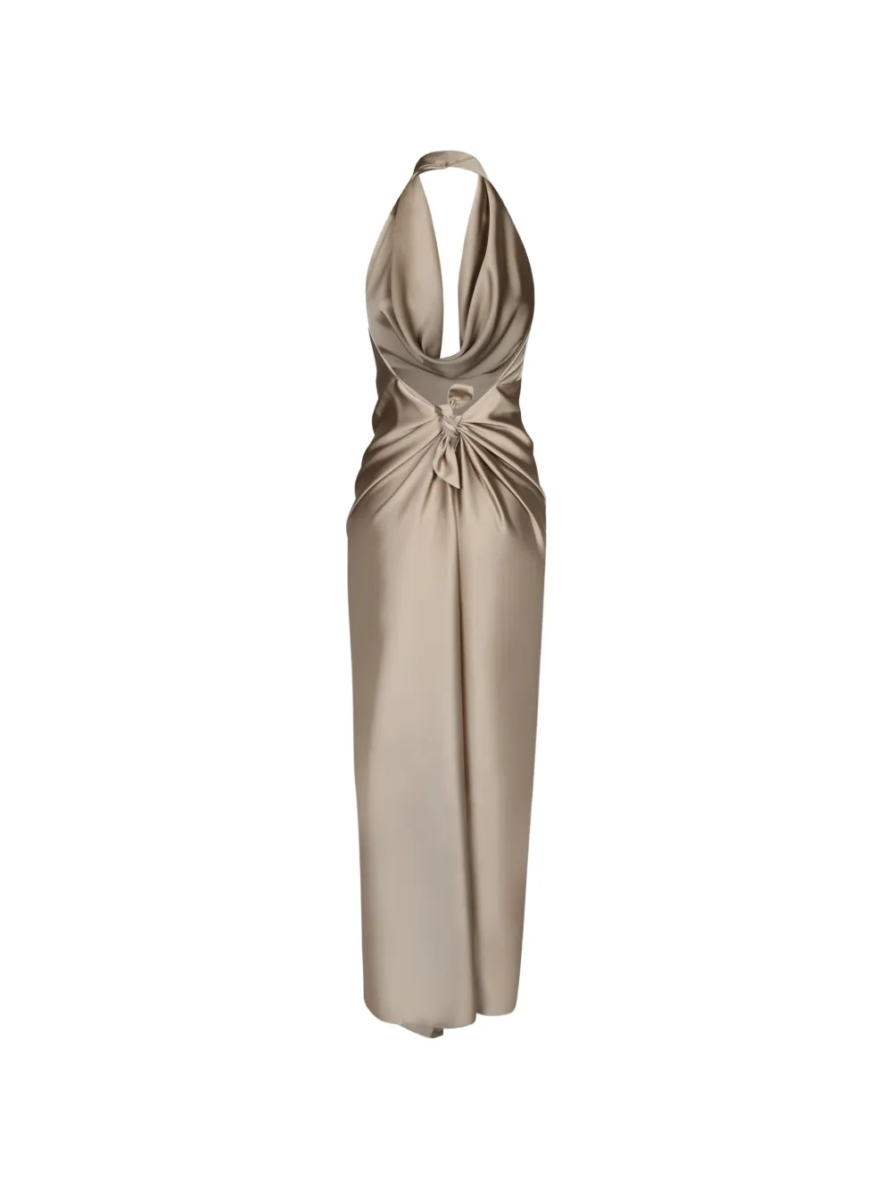Blanca Vita Maxi-jurk met hoge hals Beige