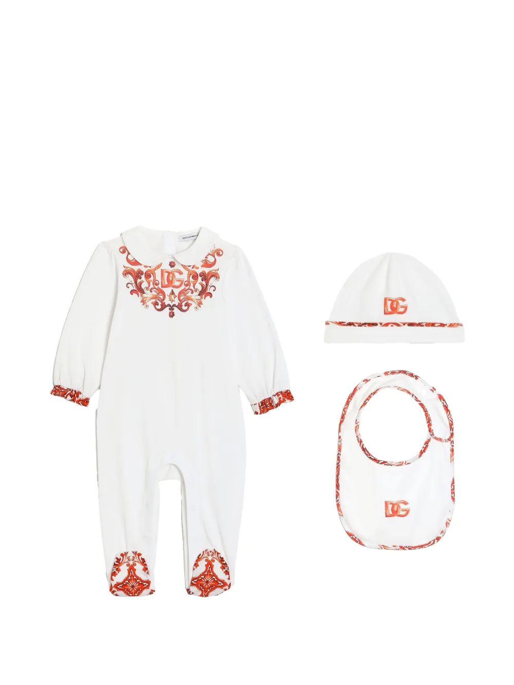 Dolce & Gabbana Kids logo-print babygrow set (set of three) - Weiß