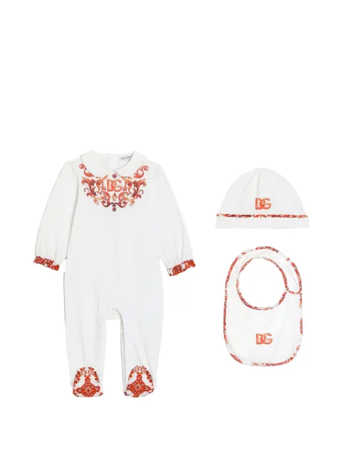 Dolce & Gabbana Kids set de tres peleles con logo estampado