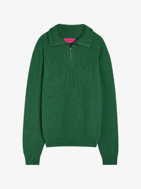 The Elder Statesman Clemente Pullover mit kurzem Reißverschluss